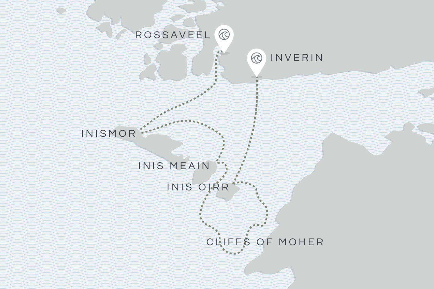 Sea to Sky - Aran Islands Map - Rustic Irish sailing adventures on the rugged Wild Atlantic Way